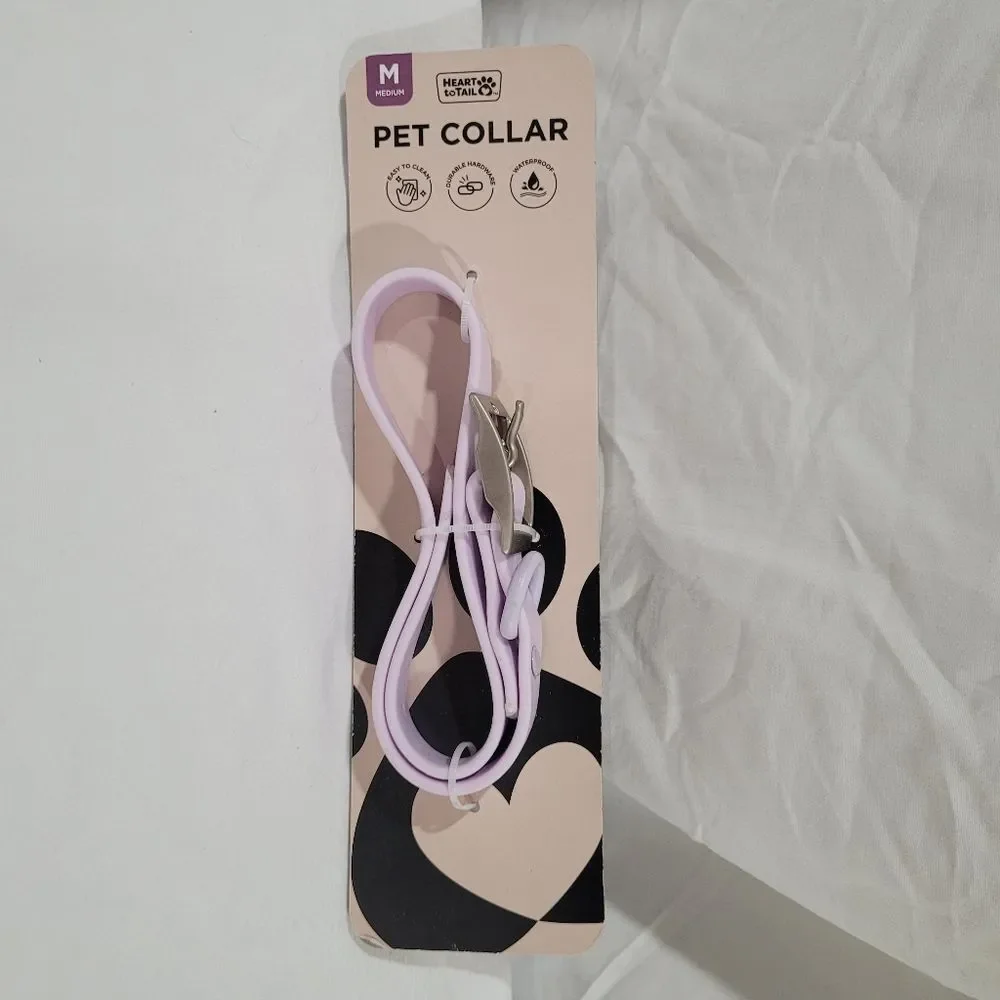 Heart to tail size MEDIUM lavender pet collar - Picture 2 of 5
